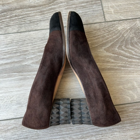 Di Sandro Brown Black Two Tuned Suede Leather Custom Heel Pump - Picture 8 of 13